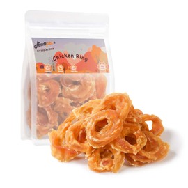 ASMPET Chicken Jerky Dog Treats, Chicken Rings Small Training Chewy Snacks, High Protein All Natural Limited Ingredient Soft Chewy Treats for Small Medium Large Dogs 11 Ounce