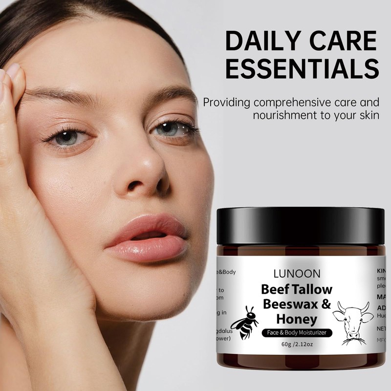 Beef Tallow for Face Cream, Tallow and Honey Balm for