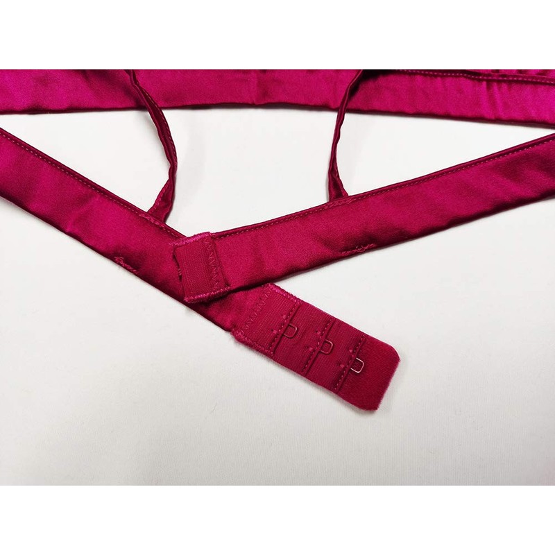SilRiver - Brasier de satén de seda para mujer, con
