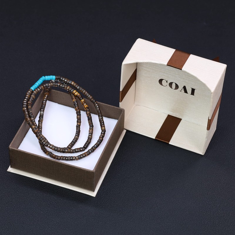 COAI Gemstone Surfer Necklace, Bronzite