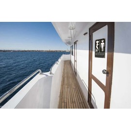 Bestylez Funny Mermaid Pirate Vintage Bathroom Sign Pirate Gifts Nautical Beach Boat Themed Gifts Bathroom Wall Decor 12" * 8" (515)