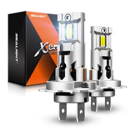 SEALIGHT H7 Bulbs Bright Lamps 36000LM High Power with Cooling Fan,Diamond White Super Bright, H7 Fog Bulbs Canbus Ready 3Mins Installation 10 Year Lifespan, Pack of