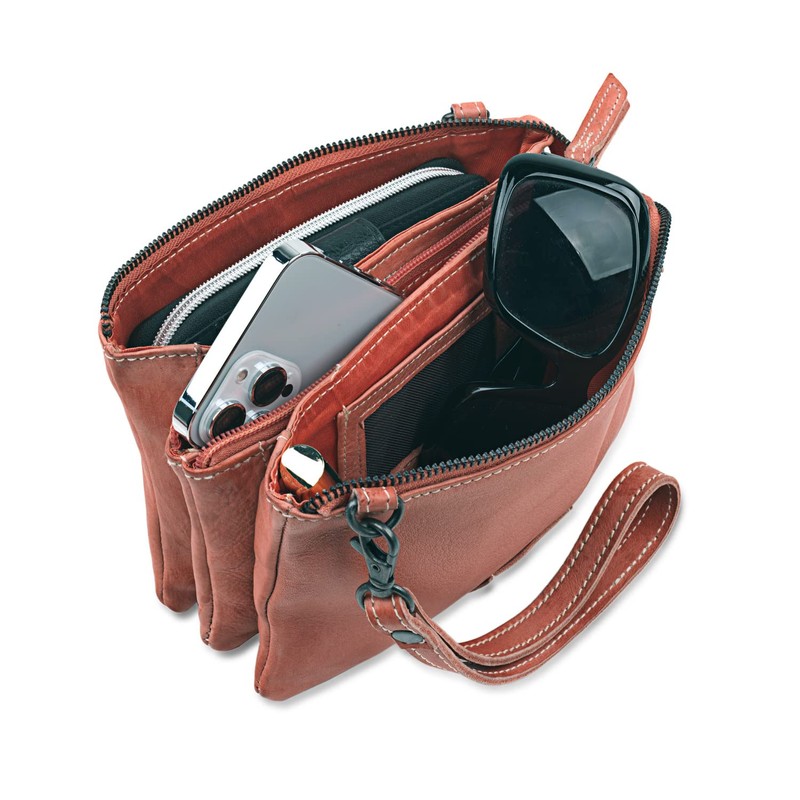Lois - Women's Leather Shoulder Bag with Adjustable Strap -