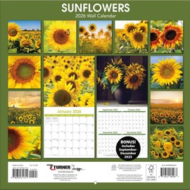 TURNER PHOTOGRAPHIC Sunflowers 12x12 Photo Wall Calendar (26998940054)