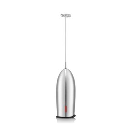 Bodum Schiuma Battery Operated Milk Frother for Coffee, Lattes, Hot Chocolate, Mocha, Cappuccino, Polished Stainless Steel