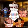 JUSONEY 7oz Vintage Plastic Wine Glasses,Crystal Textured Plastic Goblets,Disposable Wine