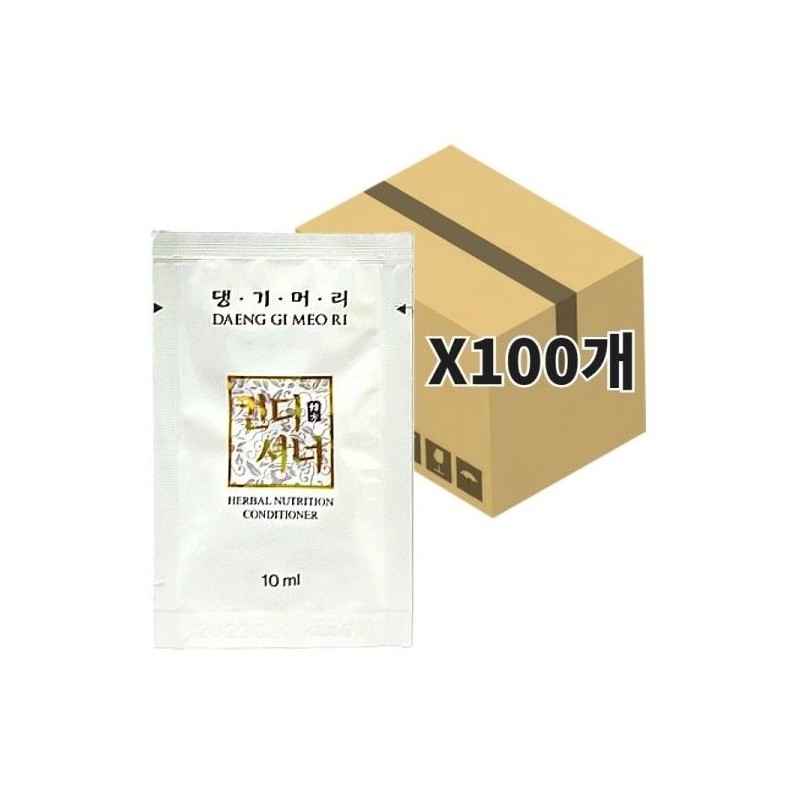 Daenggi Meori Shampoo 10ml / 댕기머리 샴푸 10mlX100개입(1박스) 소포장 일회용