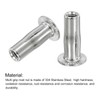 sourcing map M6 Multi-Grip Rivet Nuts, 10pcs Pre-Bulbed Shank Flat
