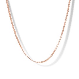 PAVOI 14K Gold Plated Curb Paperclip Box Sphere Bead Snake Herringbone and Figaro Chain Adjustable Necklace (Serpentine, Rose Gold Plated)