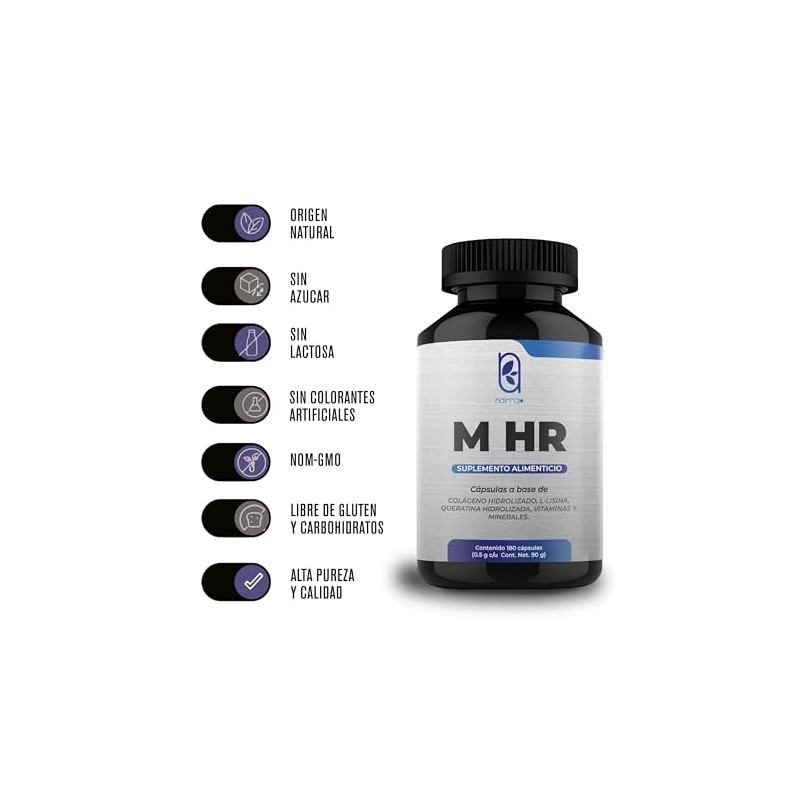 Naima Multivitamínico Hombres 180 Cápsulas Complejo Capilar Cabello Barba Bigote