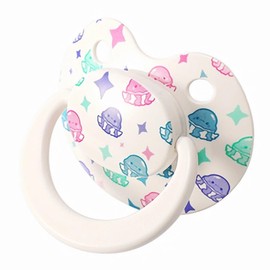 Chupete de tamaño adulto para bebés adultos, con escudo grande, mango grande, con forma de mariposa, bonito chupete impreso