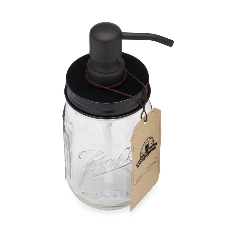 Jarmazing Products Mason Jar Soap Dispenser - Black - 16
