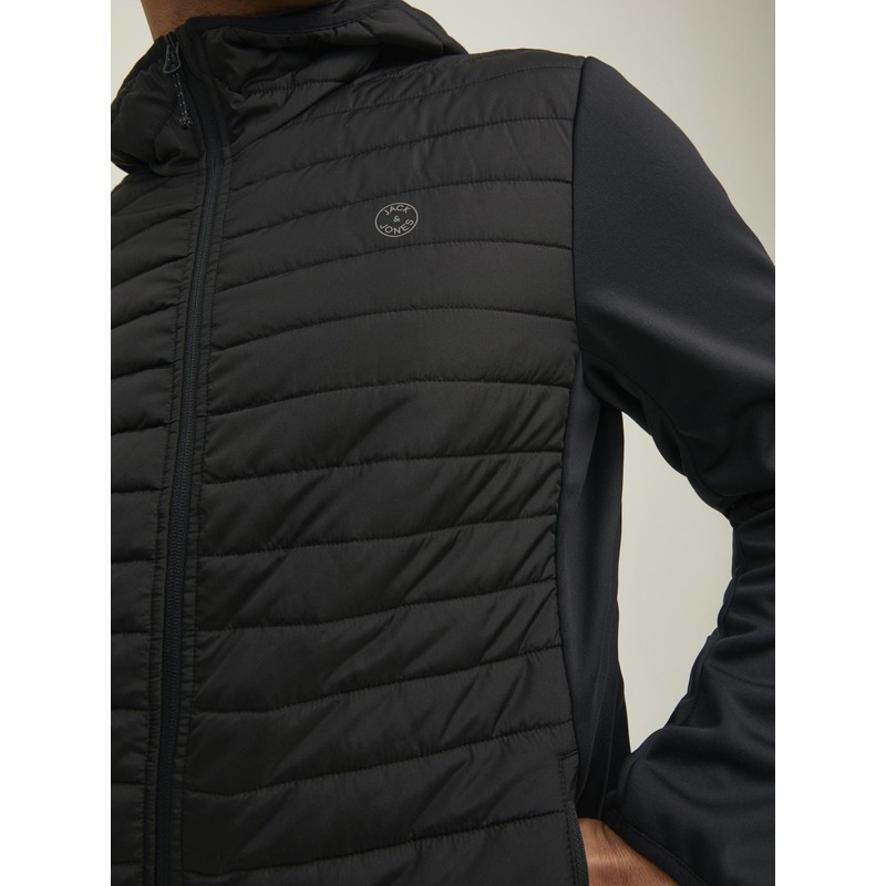 JACK & JONES Male quilted jacket, lightweight, Black 3, m