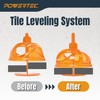 POWERTEC Tile Leveling System 1/16" Threaded Spacer Clips, Flat Base