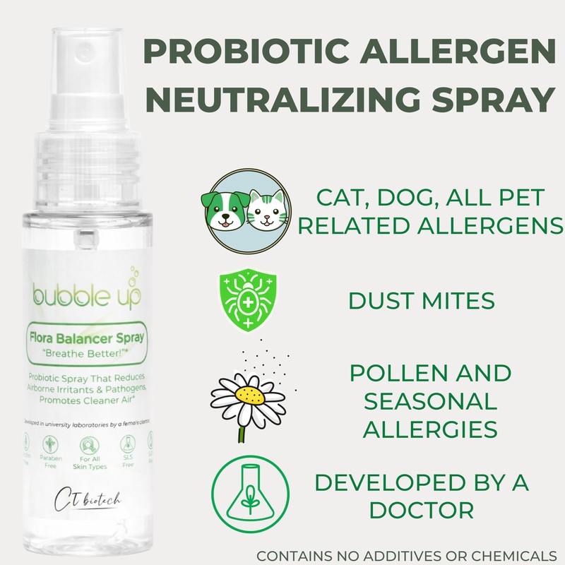 Bubble Up Probiotic Allergen Neutralizer Home Spray - Air, Fabric,