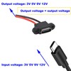 RUNCCI-YUN USB C Female 5V 3A 2-Pin 2-Wire USB C