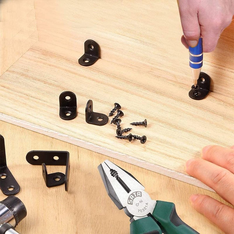 Samcos L-Shaped Fitting Stainless Steel L-Angle Bracket Right Angle Hook