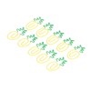 100pcs Metallic Paper Clips Green Yellow Ananas Shape Electroplating Process