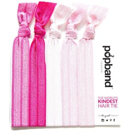 Popband Bubblegum Elastic Hair Tie Bands 5 Pack