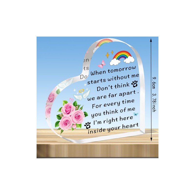 JMIMO Dog Memorial Gifts Loss of Pet Keepsake, Cat Dog