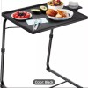 Table Portable & Foldable Comfortable Adjustable TV Tray Table Stand