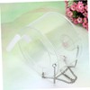 VILLFUL Round Hanging Bird Feeder Transparent Acrylic Feeding Bowl for