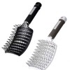 Curved Design Scalp Massage Rib Comb for Hair Salons Rib Comb (White) 20ea