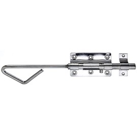 Gah-Alberts 327057 Push-Through Bolt Latch Guide, stainless steel, with fixed loop, bolt diameter 16 mm, bolt length 320 mm
