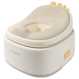 Bebamour Toddler Potty Training Toilet 3 in 1 Versatile Toilet Seat & Step Stool & Potty Chair Portable Potty Trainer for Boys & Girls with with 100 Pack Trash Bags (Dinosaur Coffee)