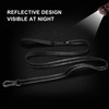 TwoEar 6FT 1IN Strong Black Dog Leash with 2 Padded