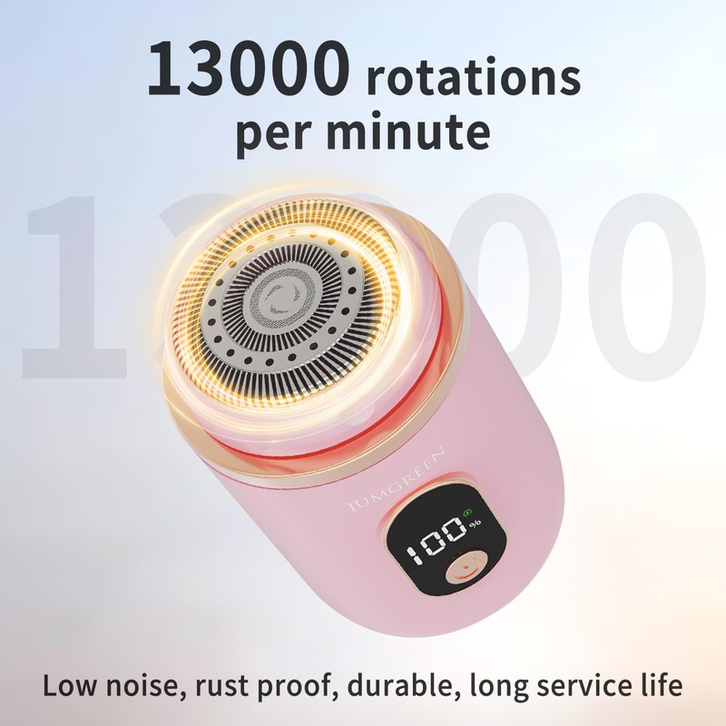 Women's Portable Mini Electric Razor, Painless Rechargeable Shaver for Face,
