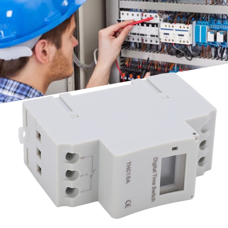 THC15A Electronic Time Switch LCD Display Programmable Digital Timer for