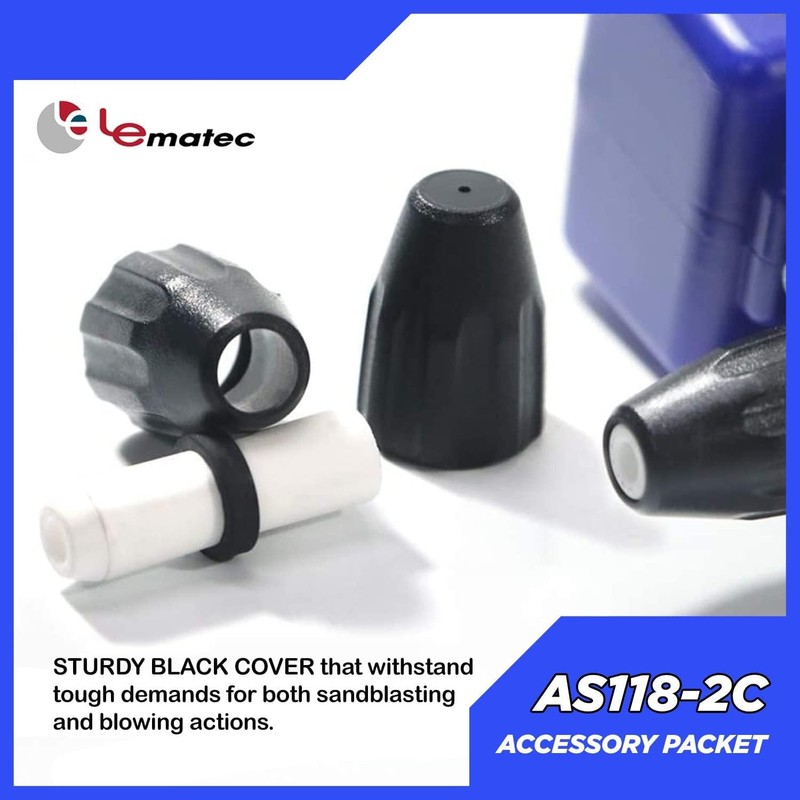 LE LEMATEC Accessory Packet for AS118 Sandblaster Gun Kit, Durable