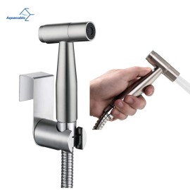 2-Function Handheld Bidet Sprayer Set for Toilet Modern Design with US Warehouse Delivery Support for Bathroom UseSurface Finishing: Brushed Nickel, Color: Brushed Nickel