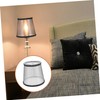 CHILDWEET Ambient Lighting Accessory Black Silver Thread Lampshade Cover for