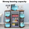 PUNCIA Coffee Bar Cabinet with Fridge Storage