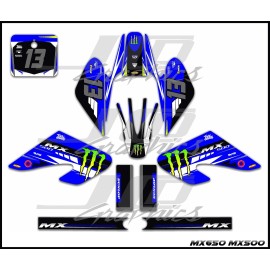 Razor MX500 MX650 graphics kit decals  THICK AND HIGH GLOSS .....