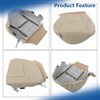Silscvtt 1PCS Tan Artificial Leather Seat Cover Front Driver Side