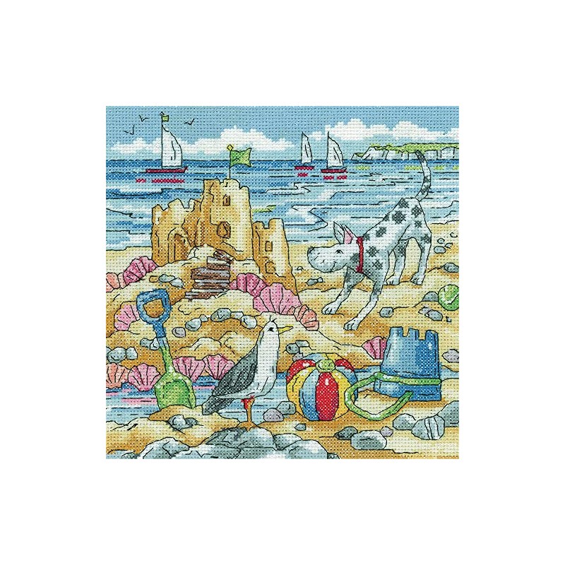Heritage Crafts Cross Stitch Kit - Sandcastle
