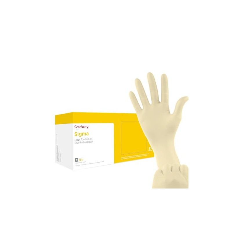 Cranberry USA Cranberry Sigma Latex Exam Gloves, Pack of 100,