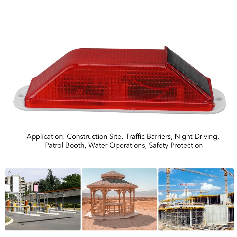 2 PCS Solar Warning Light 200mAh Light Control Waterproof Barricade