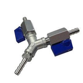 Beduan Stainless 3 Way Shut Off Ball Valve, 1/4" Hose Barb 2 Switch Y Shaped Valve Water Fuel Air Gas