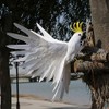 Taotenish Artificial Birds Lifelike Feathered Birds Model - 15.7inch White