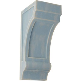 Ekena Millwork CORWD06X07X14DIBU Diane Recessed Wood Vintage Decor Corbel, 5 1/2"W x 7"D x 14"H, Driftwood Blue