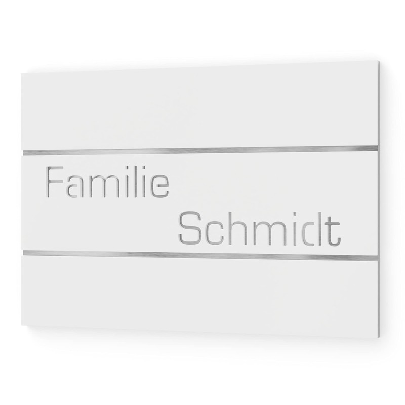 Graviers Design Door Sign Made of V2A Stainless Steel 250
