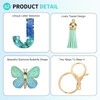 SUIKIHUM Initial Letter Keychains, (1.5"x1.06" Mini Letter Butterfly KeyChain) Resin