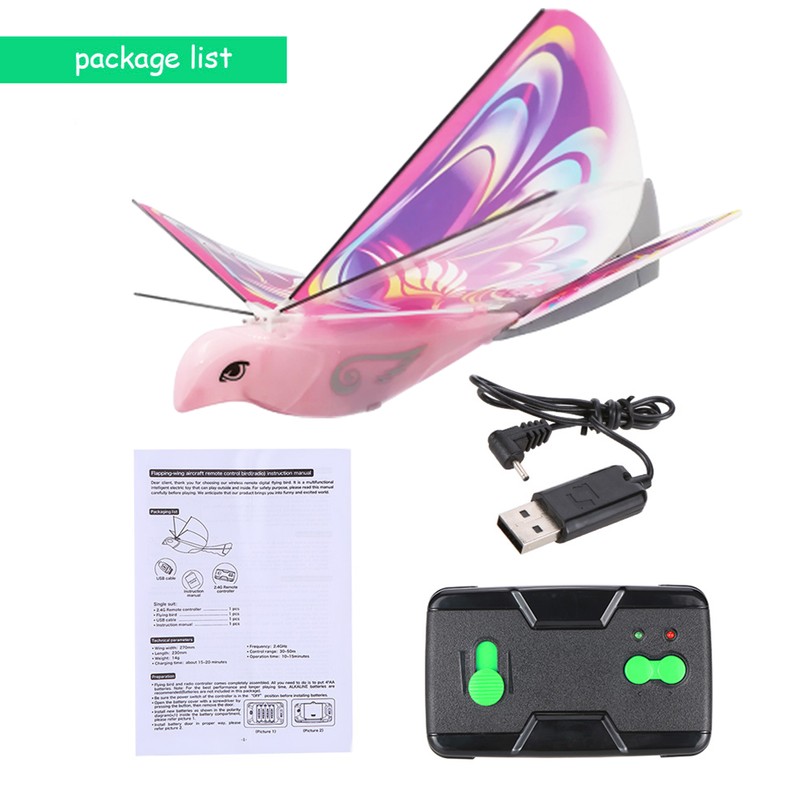 Electronic Drone Flying Birds Remote Control Electronic Bird Lightweight Durable
