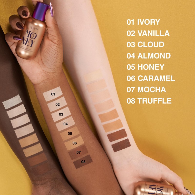 SELESTIA BEAUTY Money Liquid Matte Foundation – Long-Lasting, Natural Looking