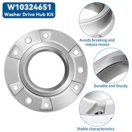 awliye Upgraded W10324651 Hub Replacement with TB123A Spanner Wrench for Whirlpool Maytag Washer Driven Hub, Durable Washer Basket Drive Hub for Washing Machine, Replaces W10291415,W10291416,W10291417