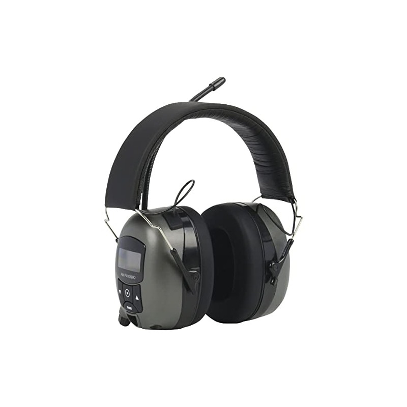 Safety Works 10121816 MP3/AM/FM Digital Radio Ear Muffs, Black